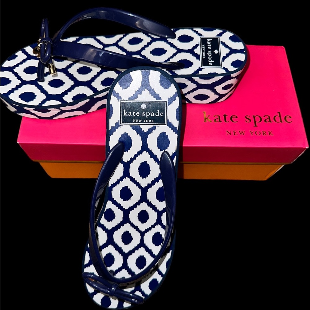 Kate Spade Rhett wedge flip flop size 9